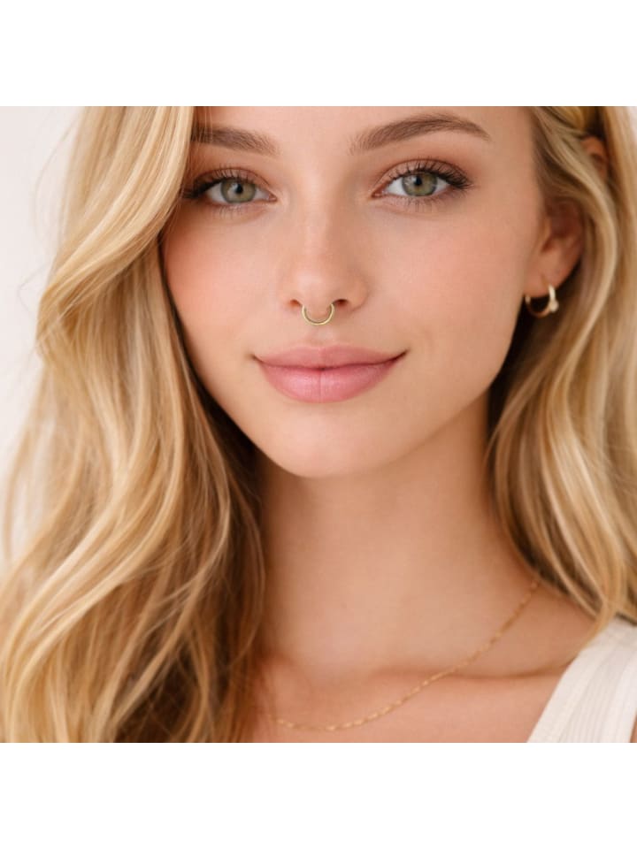 2er-Set Edelstahl Clip-On Nasenringe – Goldfarben