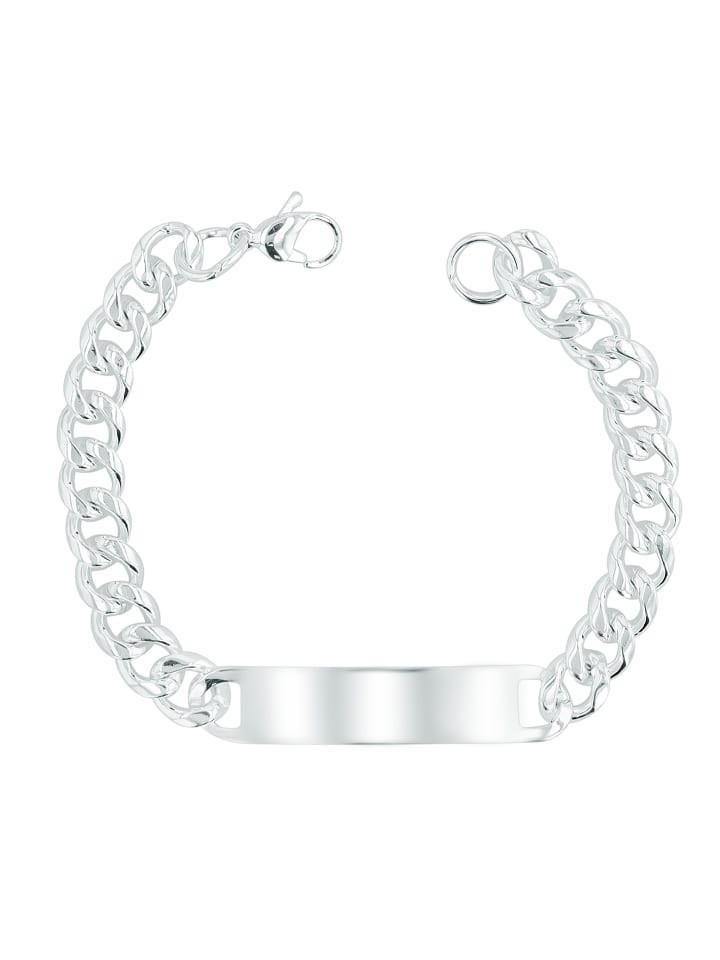Unisex Armband – Panzerarmband aus Edelstahl 21 cm in silber