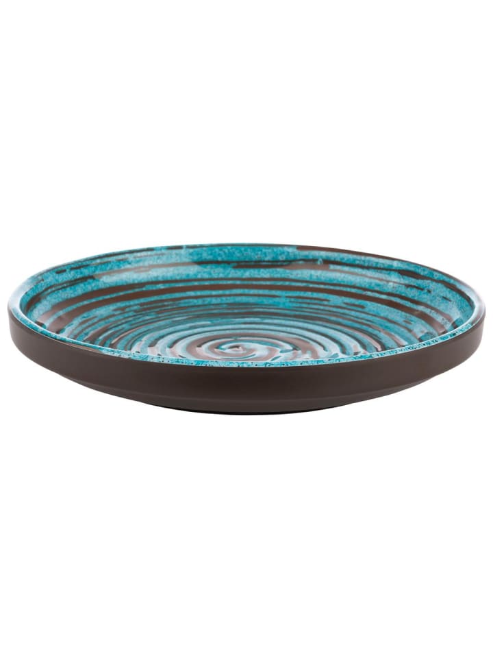Teller CANCUN in Blau - Ø 18 cm, H: 3 cm