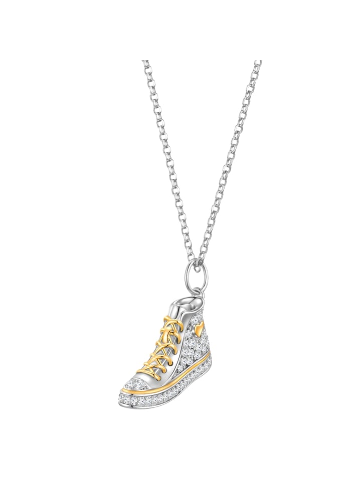 Halskette Sneaker aus Sterling Silber mit Zirkonia in silber