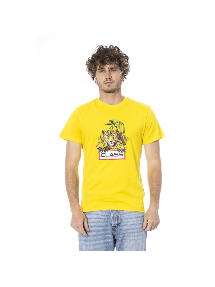 Gelb Baumwolle Herren T-Shirt