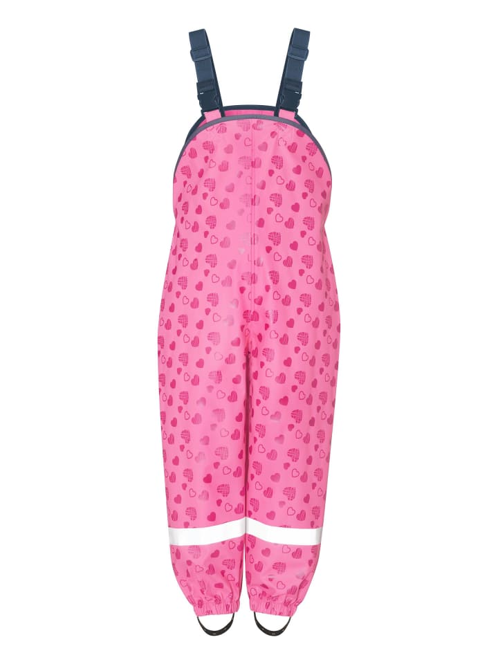 Regenlatzhose mit Herzchen in Pink