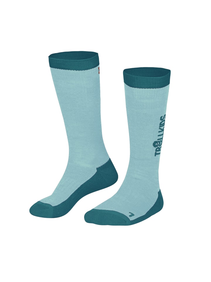 Skisocken in aqua