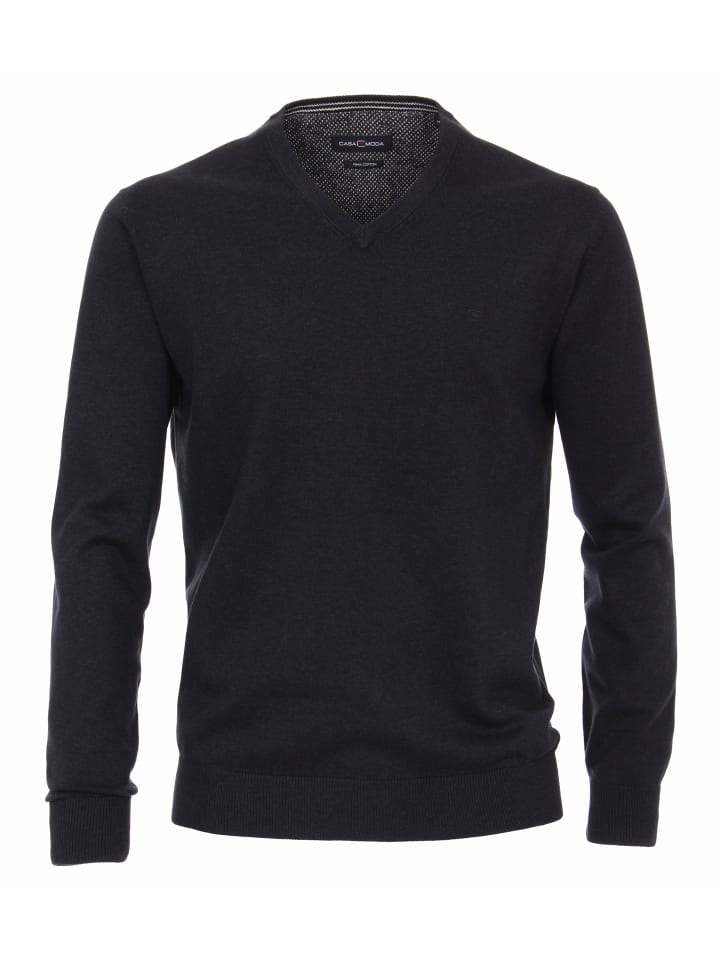 V-Pullover für Herren in schwarz