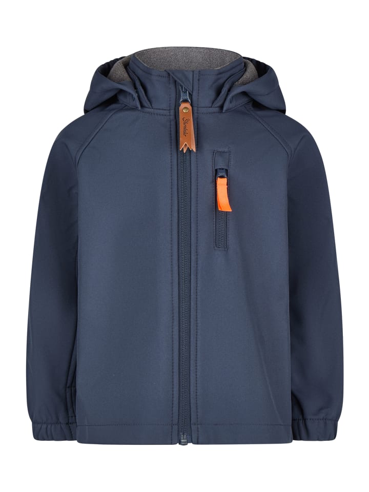 Softshelljacke mit Kapuze in marineblau
