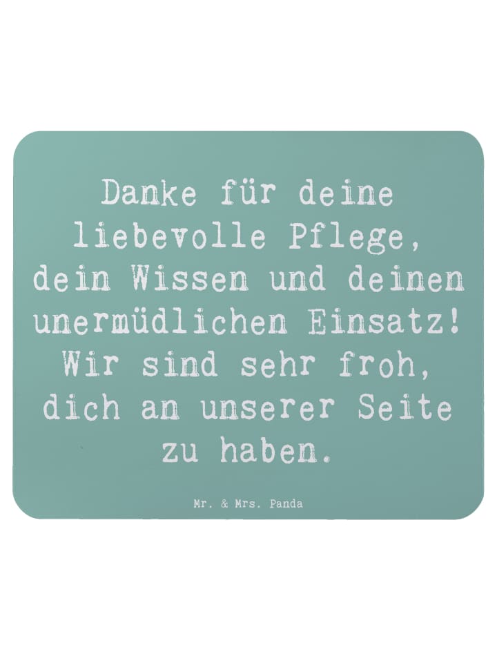 Maus-Pad Spruch Dankbare Pflegekraft mit Spruch in Meeresbrise