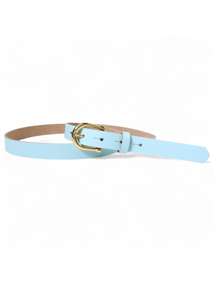 Ledergürtel in Aqua