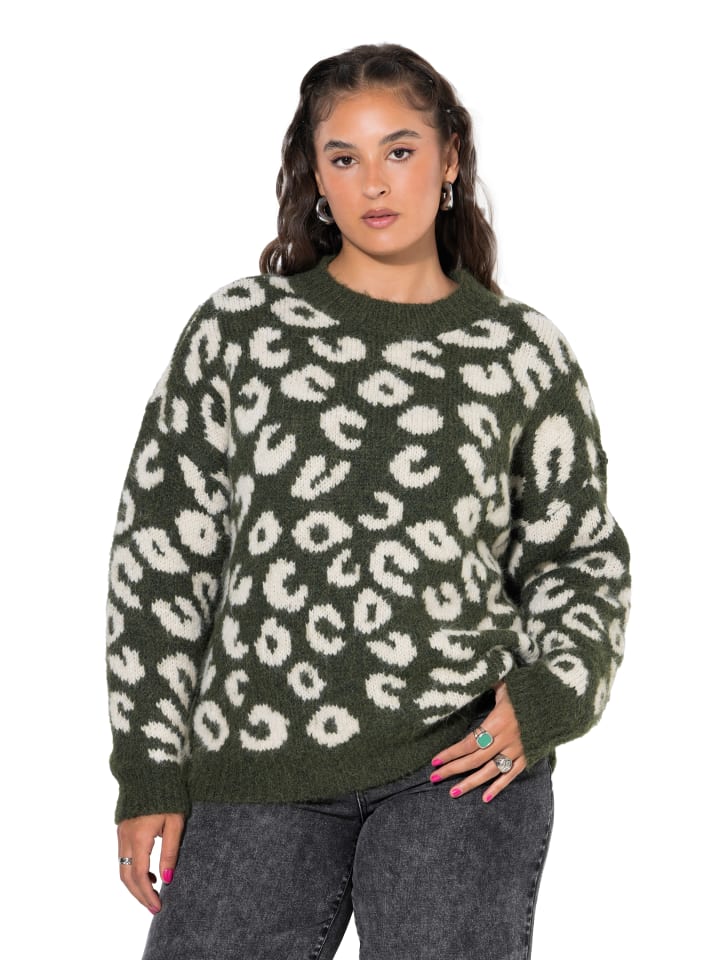 Pullover in dunkeloliv