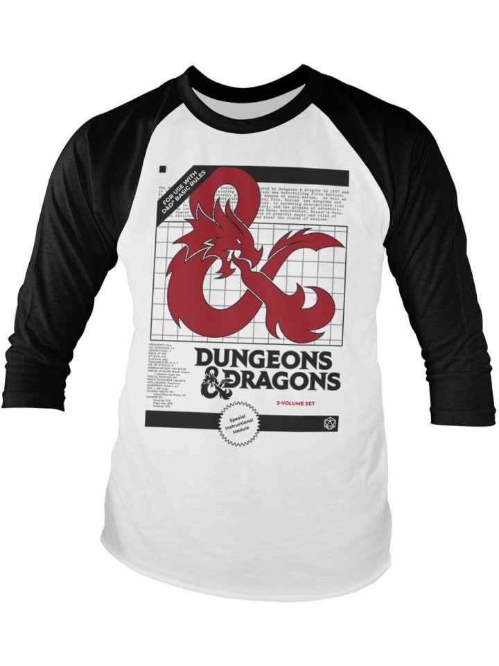 Longsleeve "D&D" in Weiß