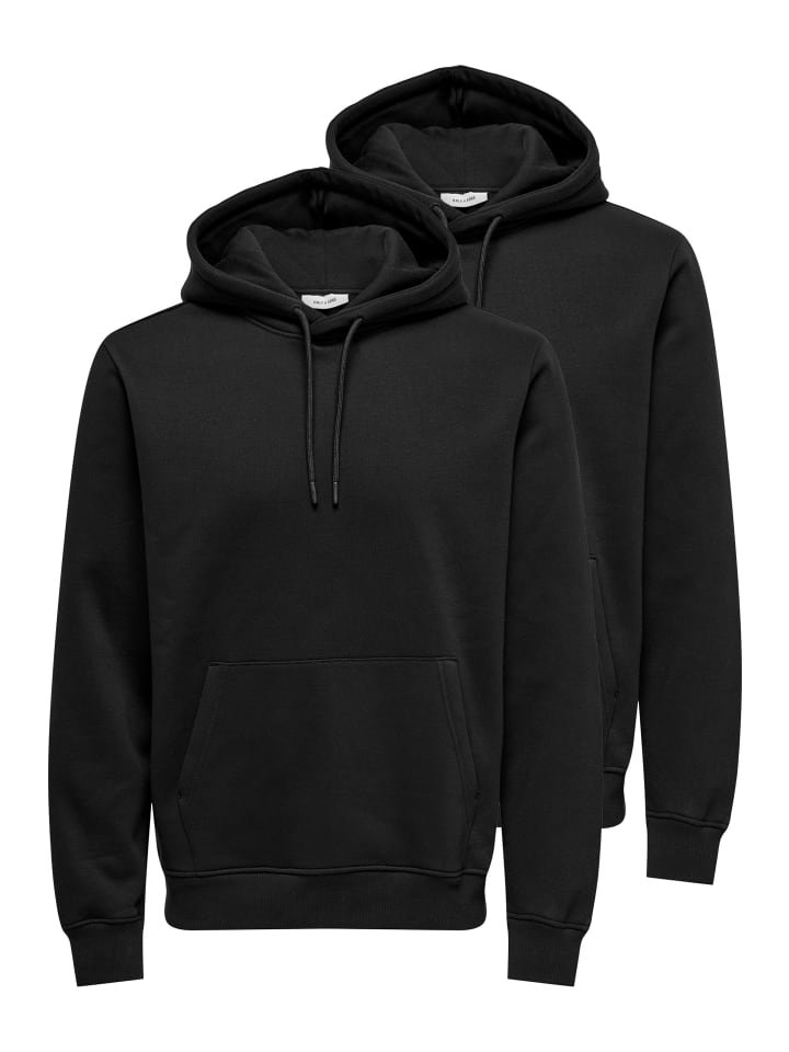 Sweatshirt / Hoodie Connor in Schwarz