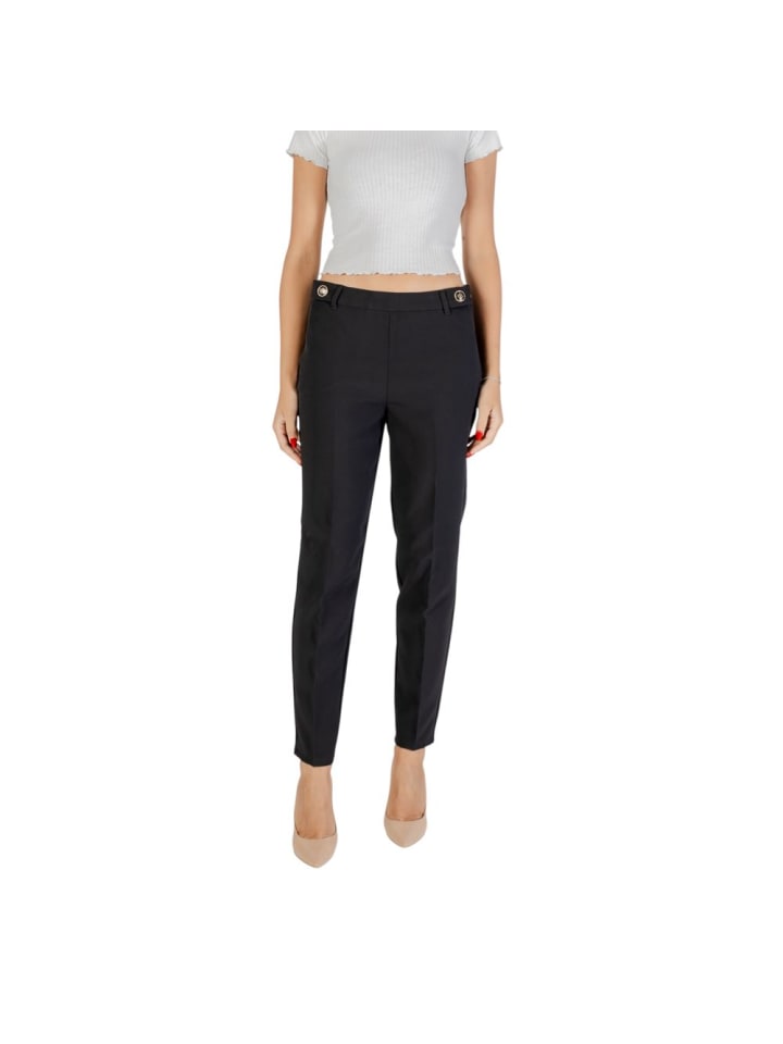 Schwarz Recyceltes Polyester Freizeithose