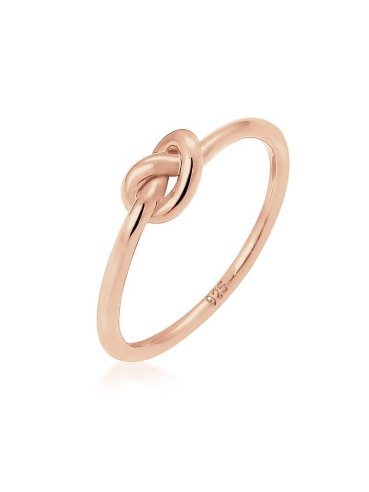 Ring 925 Sterling Silber Knoten in Rosegold