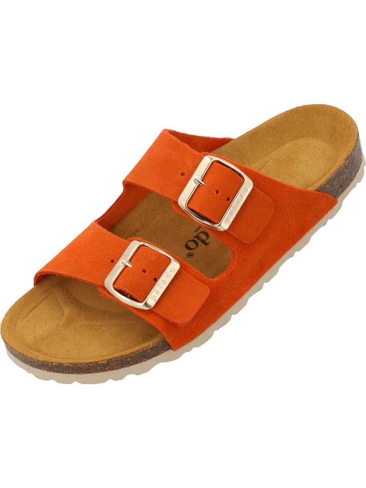 Pantoletten Korfu Suede Premium Leather in Orange