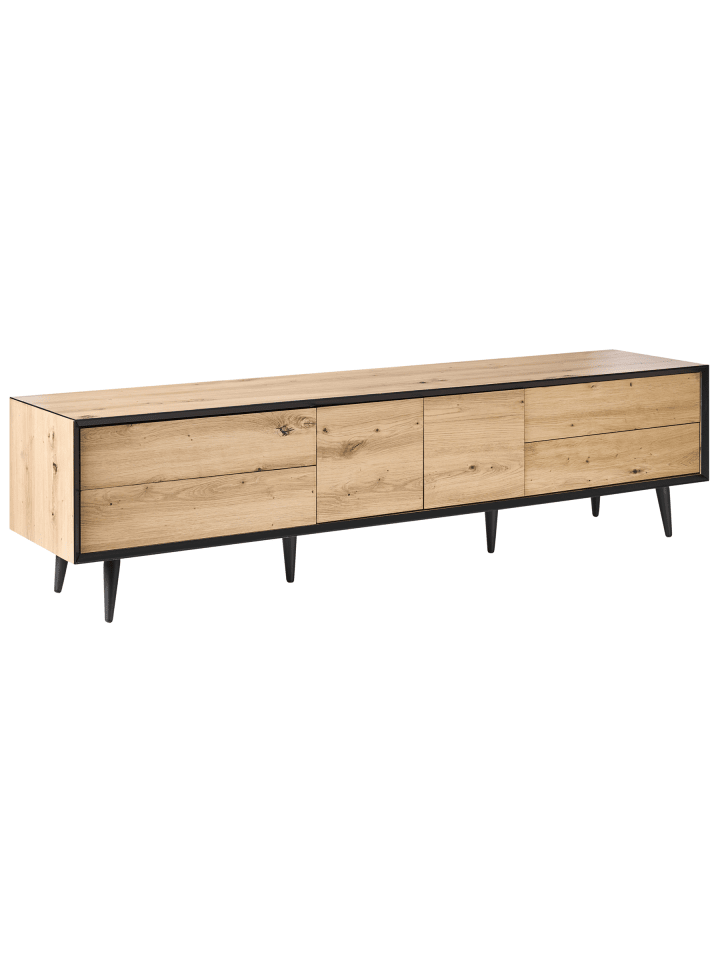 TV-Schrank SILVERTON in Braun/Schwarz - (W) 180 x (H) 46 x (L) 37 cm