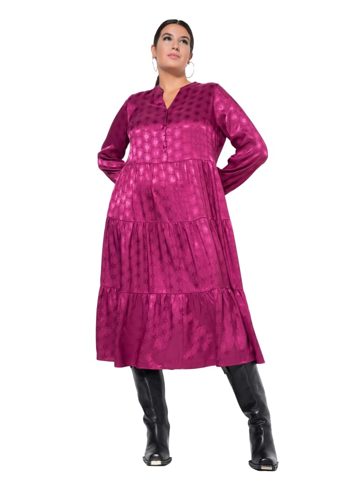Midikleid in brombeere