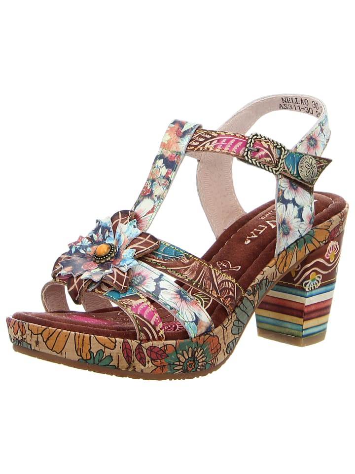 Sandalette in mehrfarbig
