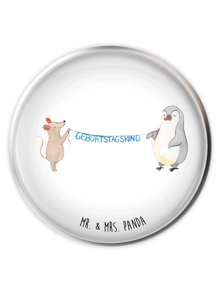 Stöpsel Maus Pinguin Geburtstag ohne Spruch in Weiß