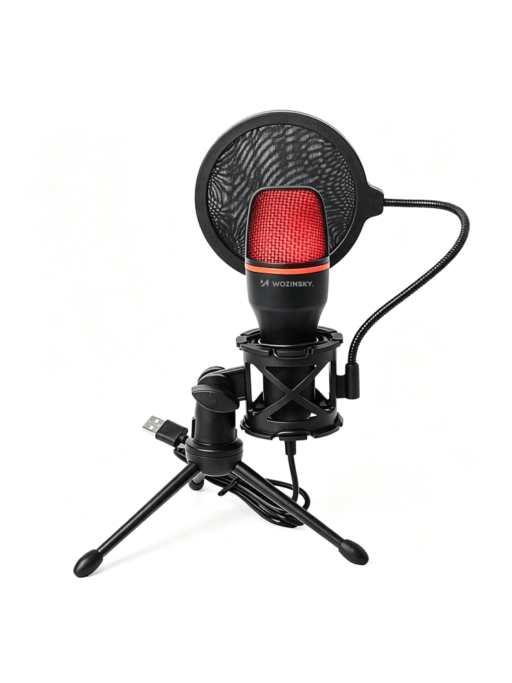 Wozinsky WM-W111 kabelgebundenes Studio-Gaming-Mikrofon mit Ständer
