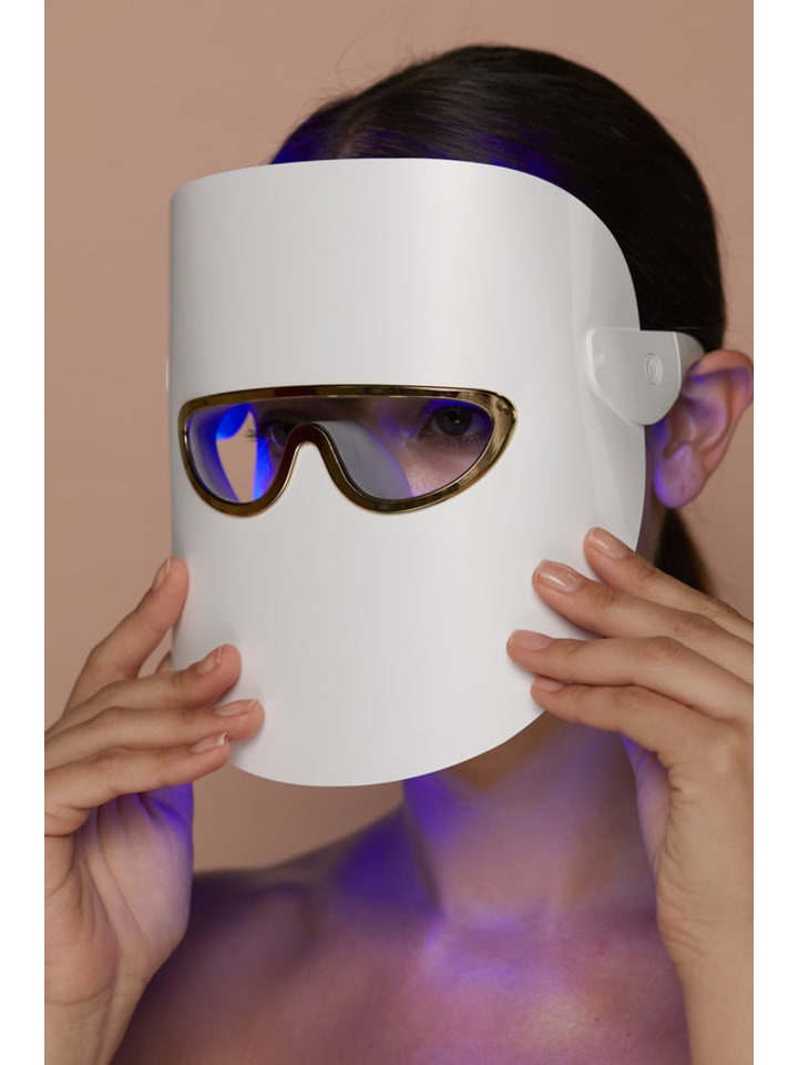 LED-Lichttherapie-Maske 3 Farben in Weiß