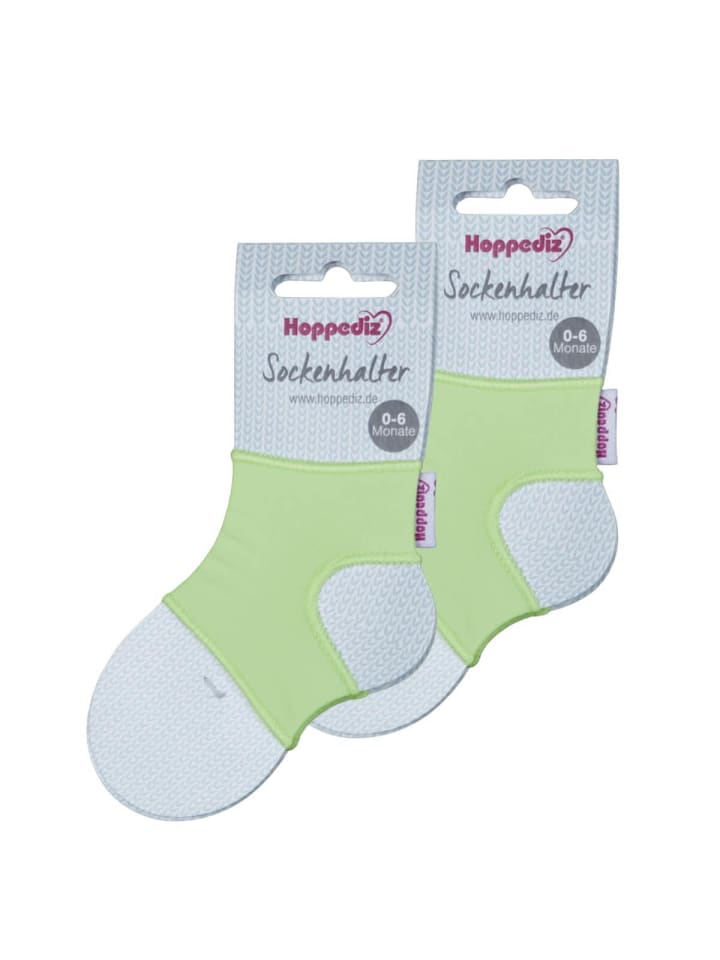 Babysocken Sockenhalter in 2-er Set grün