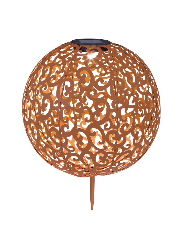 Solarleuchte "SOLARLEUCHTE METALL ROSTFARBEN, 1XLED" in brown
