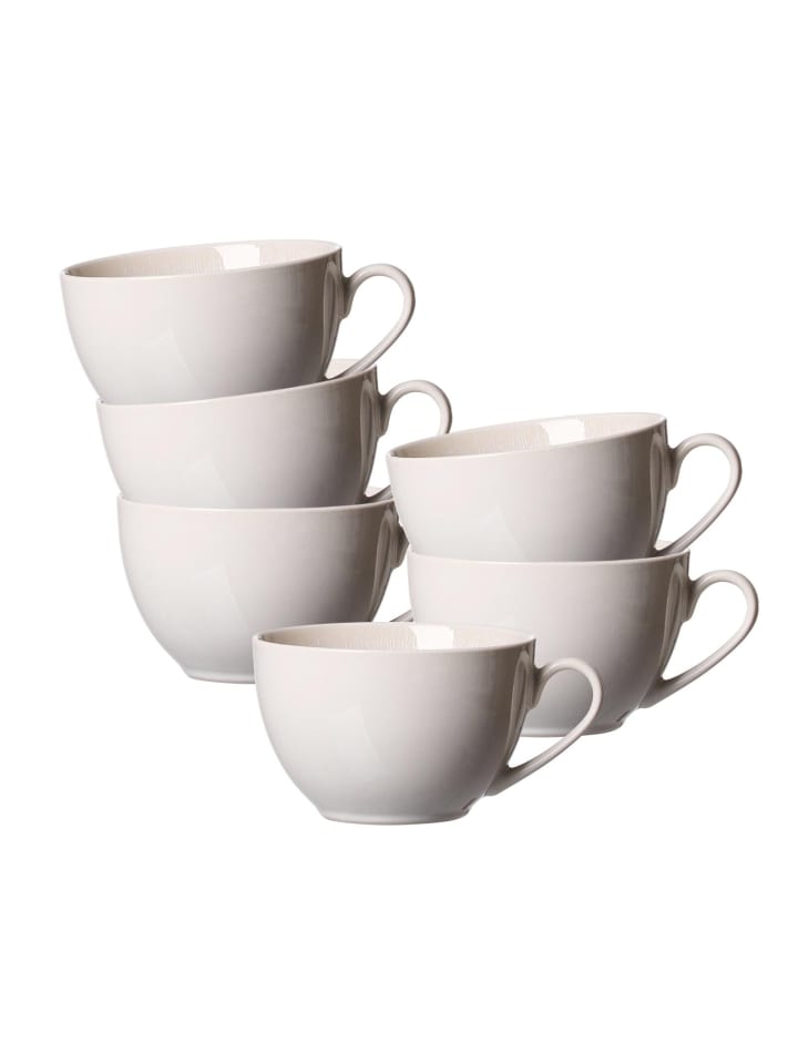 6er Set Kaffeetassen Laredo in Beige 220 ml