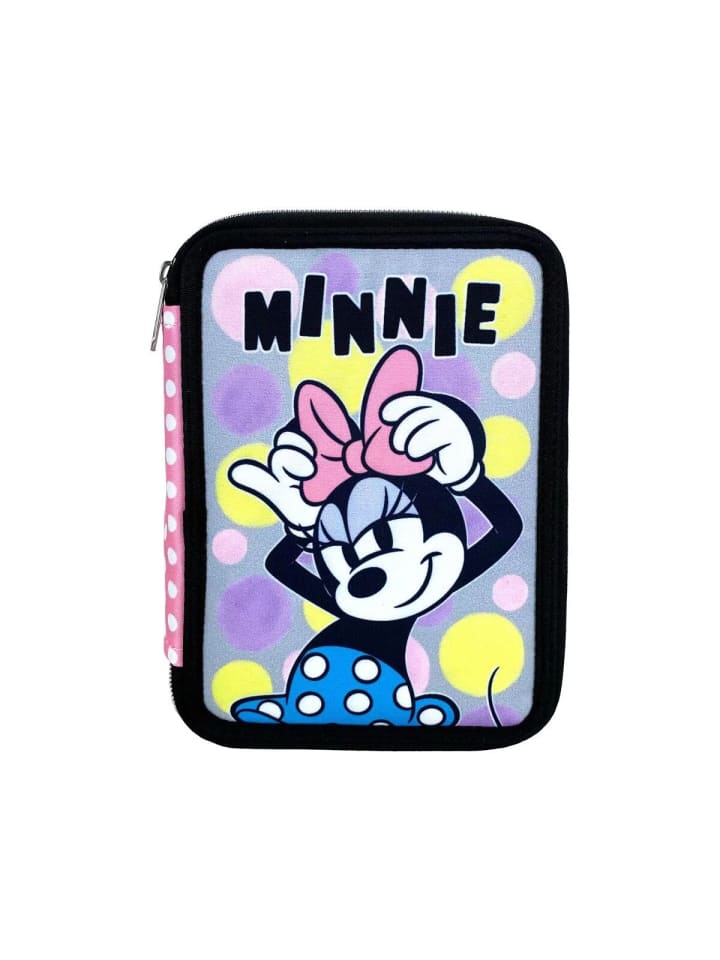 Minnie Pretty in Pink Federmäppchen gefüllt 2 Etagen