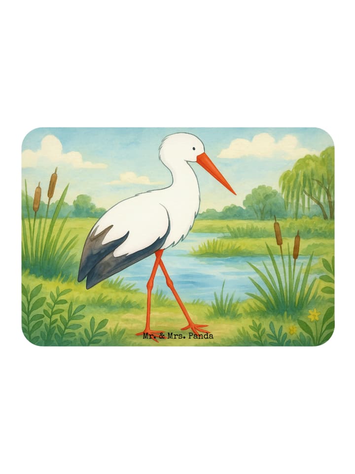 Pinnwand Magnet Storch Design ohne Spruch in Weiß