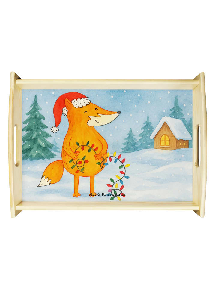 Tablett Fuchs Weihnachten Design ohne Spruch in Weiß