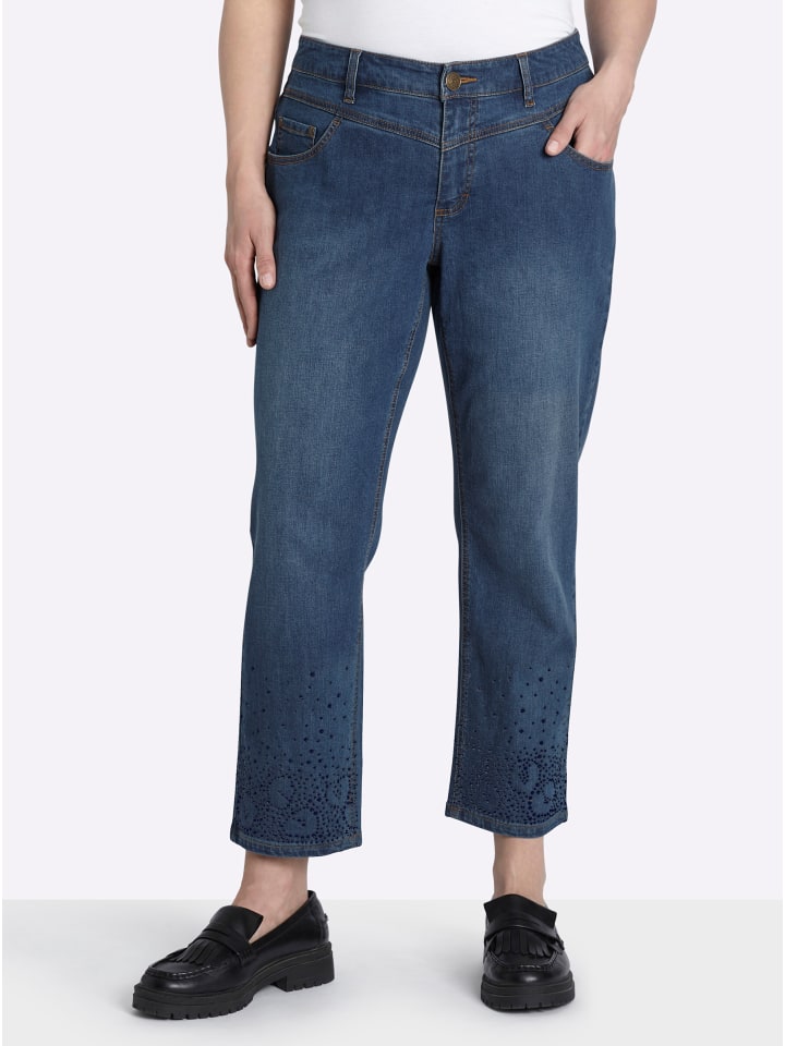 Jeans in blue-stone-washed