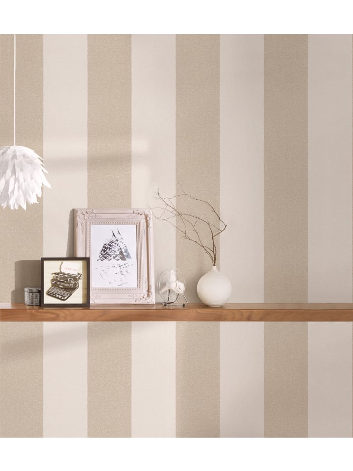 Tapete Gentle Stripes in Beige
