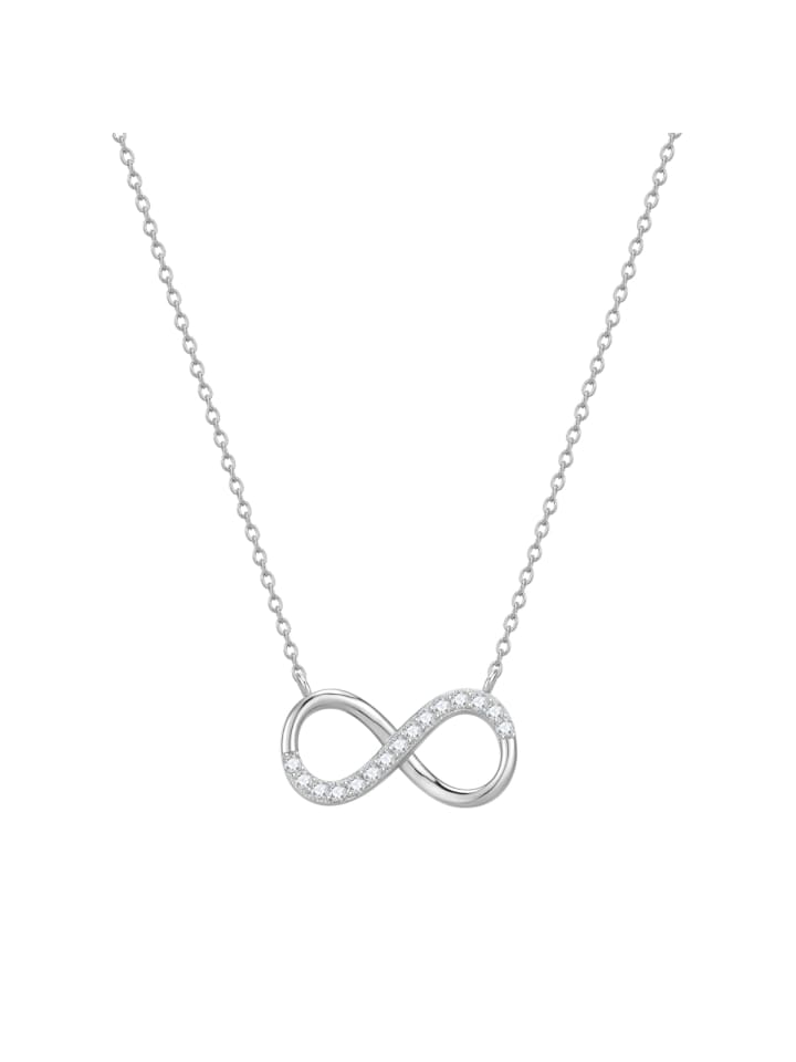 Kette Infinity aus Sterling Silber mit Zirkonia in silber