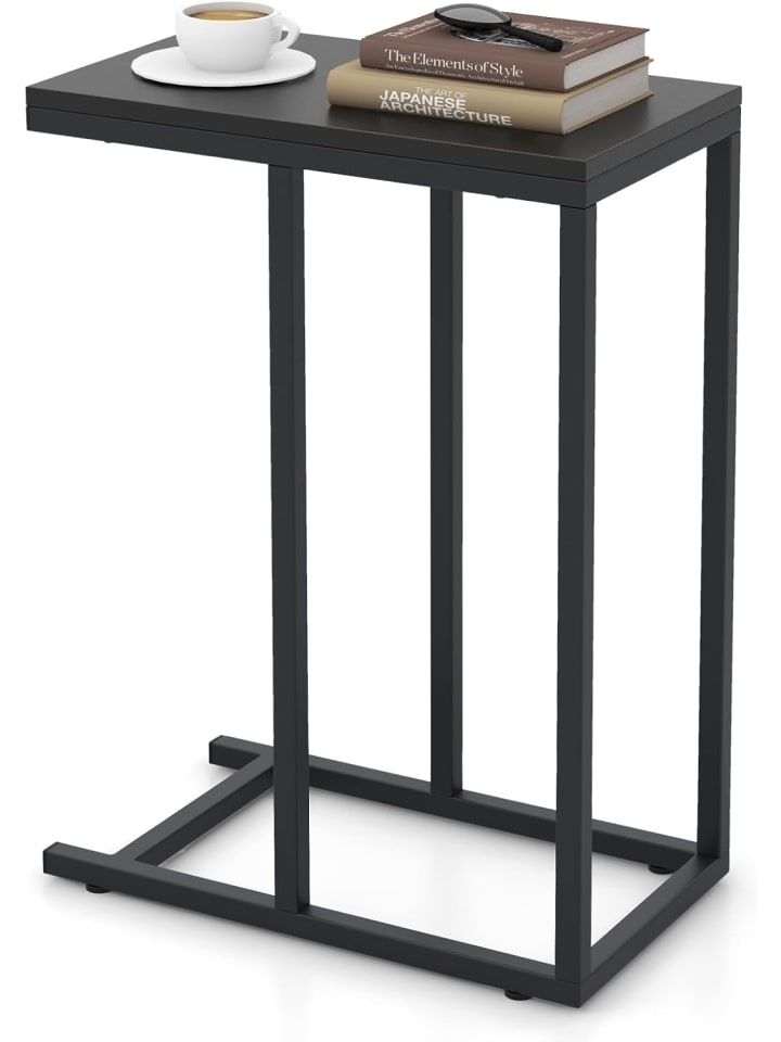Beistelltisch C-Form in Schwarz