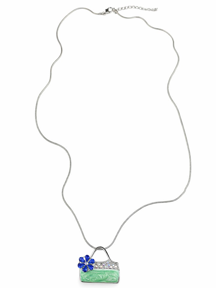 Lange Kette " Borsa " in grün