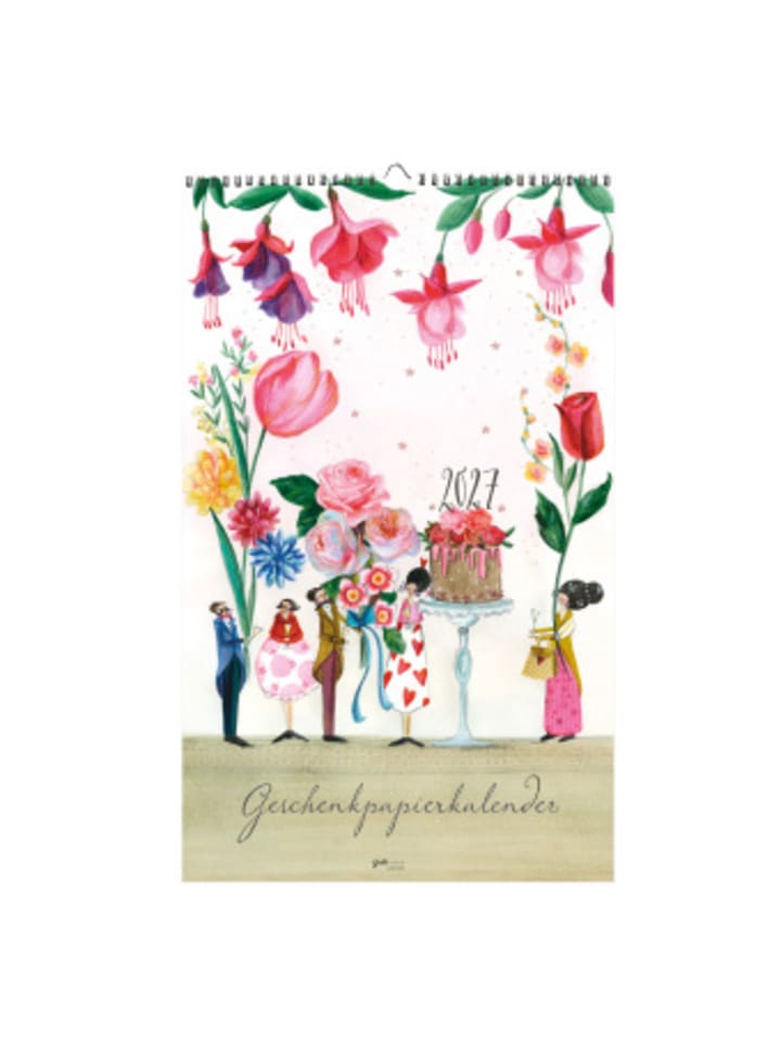 Kalender - Geschenkpapierkalender Blumen 2027