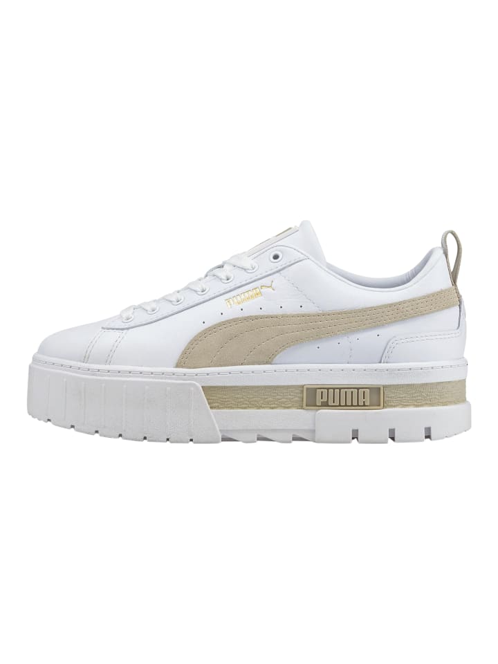 Mayze Lth Wn's Ledersneaker Weiß