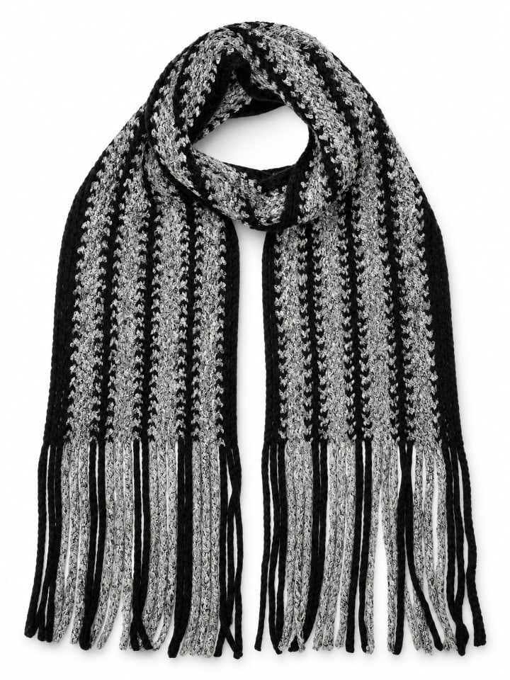 Winterschal " Grobstrick " in schwarz