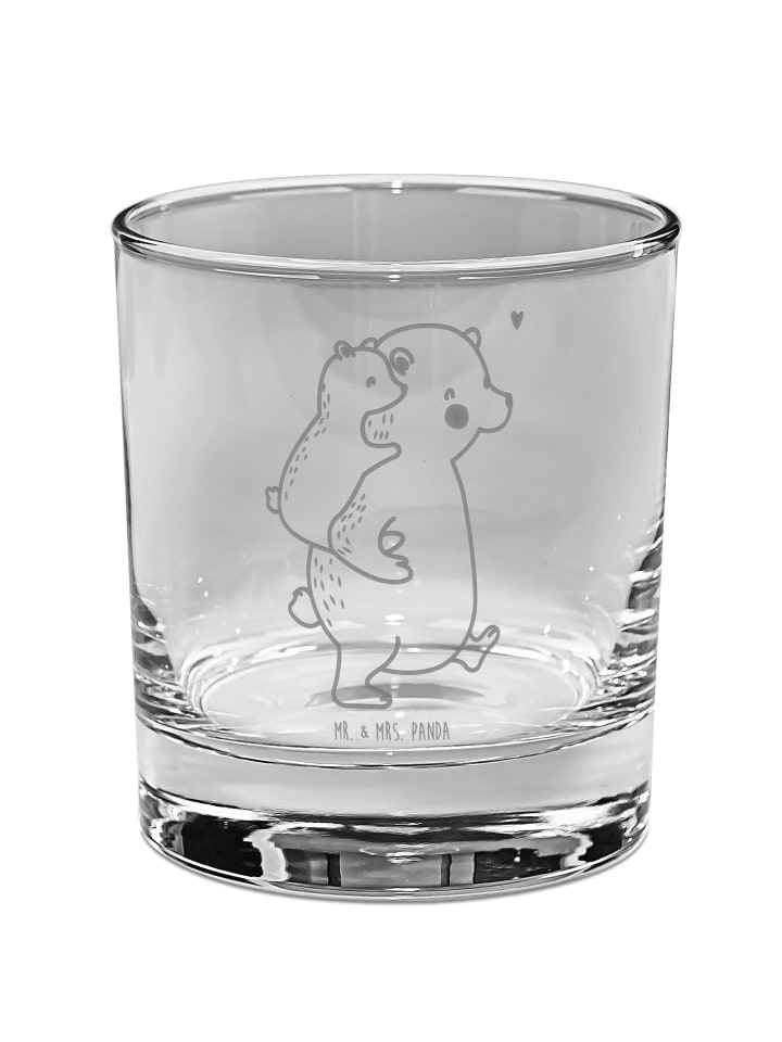 Glas Papa Bär ohne Spruch in Transparent