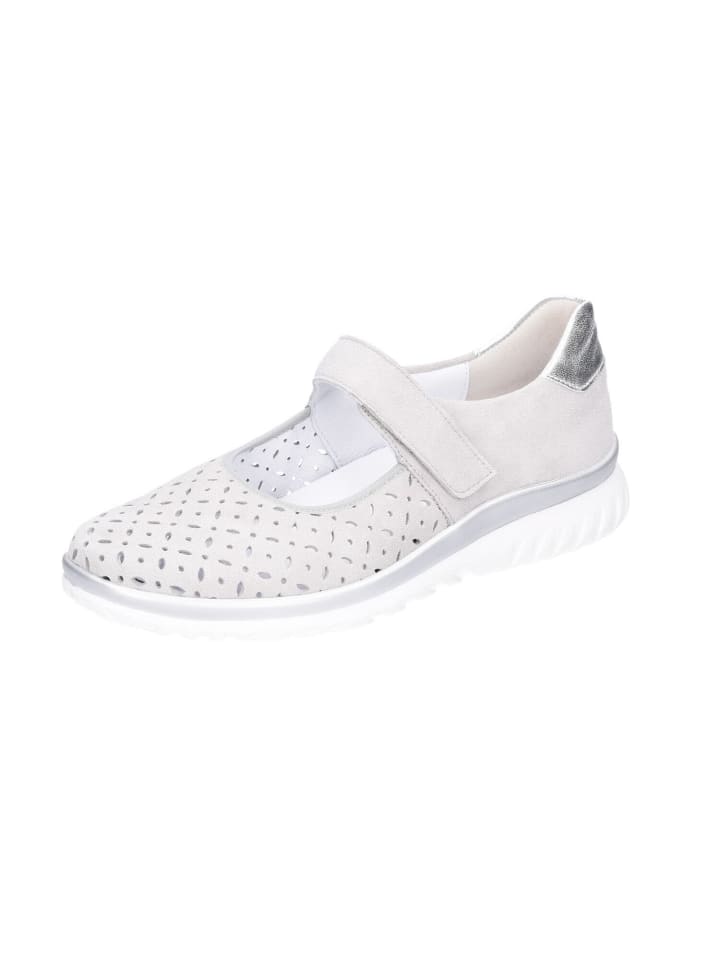 Klettschuh in perle/silber