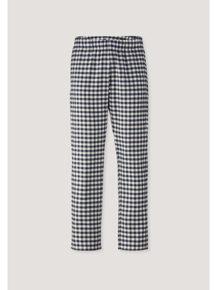 Hessnatur Flanell Schlafhose PURE COTTON aus Bio-Baumwolle mit TENCEL™ Lyocell in mitternachtsblau