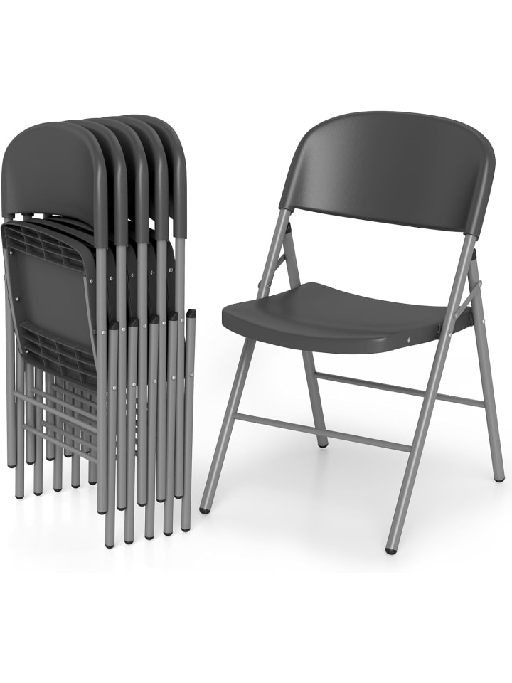 Klappstühle 6er Set in Grau