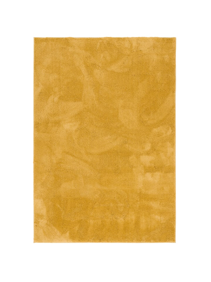 Hochflor-Teppich Silky in gelb