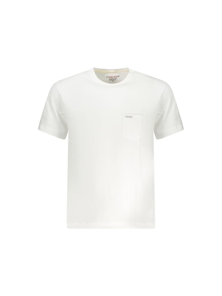Weiß Baumwolle Herren T-Shirt