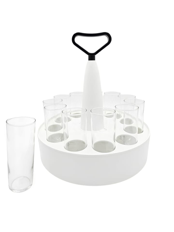 12er Set Kölschkranz-Set mit Gläsern Stange in Transparent 0,2 l