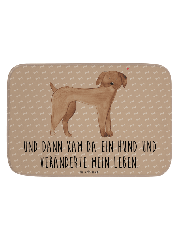 Badteppich Hund Dogge mit Spruch in Hundeglück