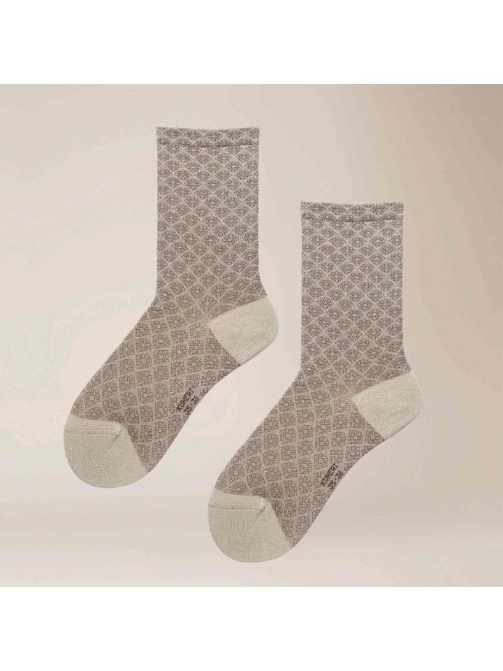 Socken Fantastic Diamond gemustert in Grand-Caramel