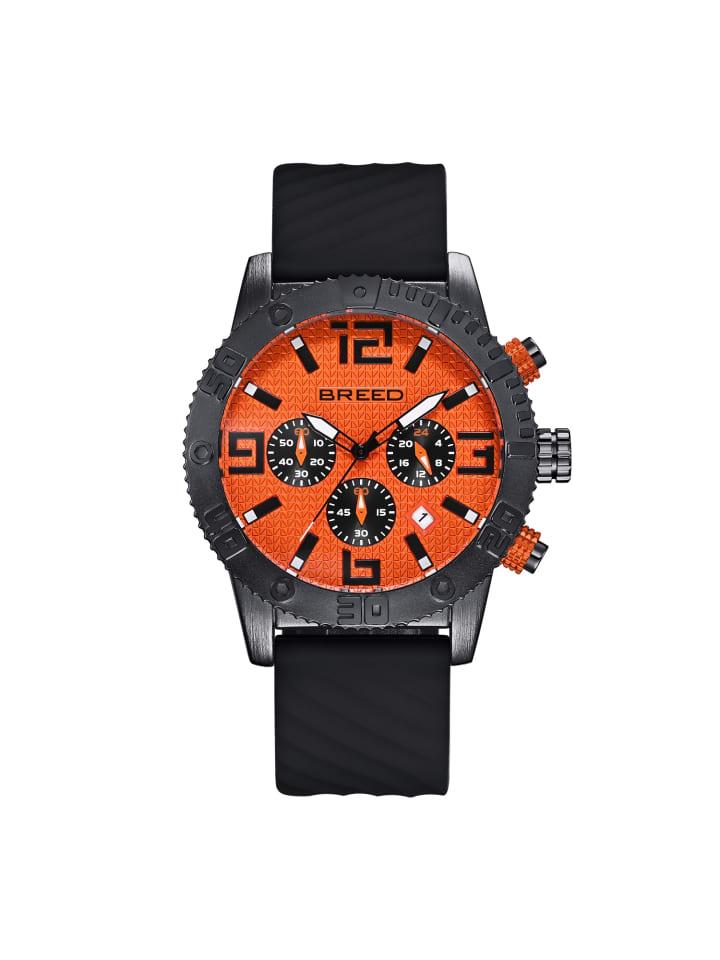 Doppelagent Chronograph mit Datumsanzeige in Orange/Black