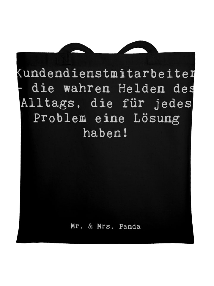 Tasche Spruch Kundendienstmitarbeiter Helden mi... in Schwarz