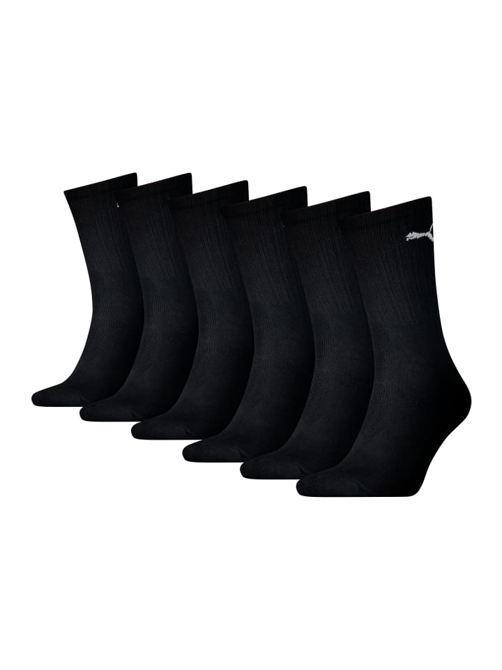 Socken PUMA UNISEX CREW SOCK 6P ECOM in 200 - black