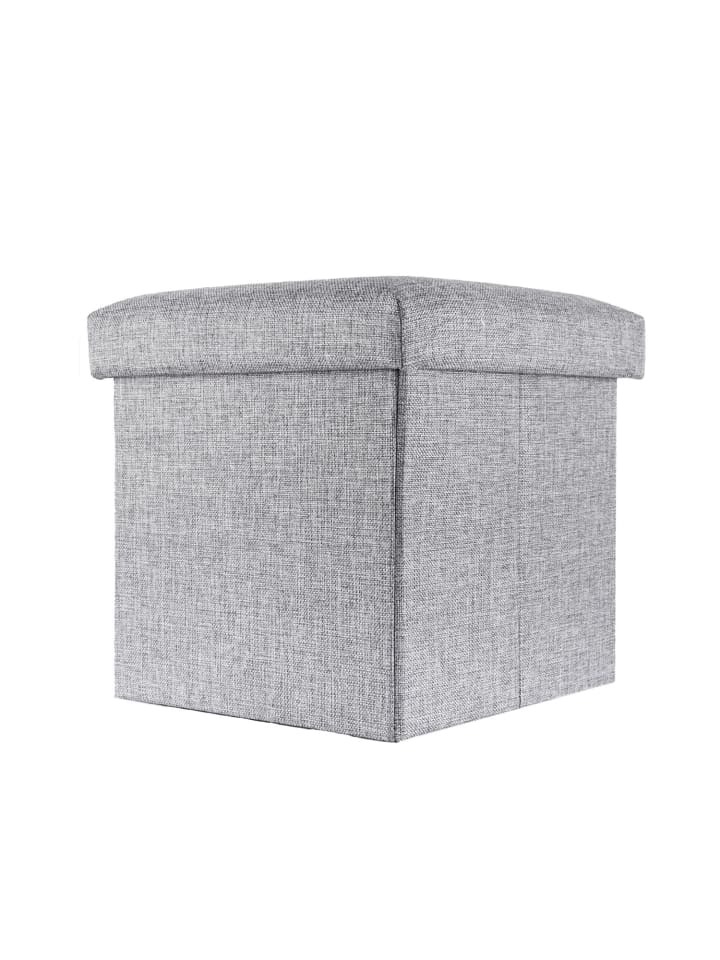 Faltbarer Sitzhocker 30x30x30 cm in ALASKA GRAU